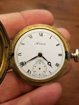 Vintage Pedre 17 Jewel Incabloc Gold Pocket Watch