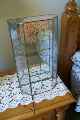 Vintage Brass and Glass counter Display Case 7