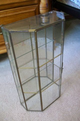 Vintage Brass and Glass counter Display Case 8