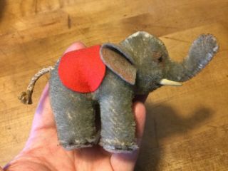 Antique Vintage Miniature Steiff Elephant No Id 3” Pristine Rare Htf