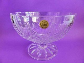 French 24 Lead Crystal Bowl,  Large Vintage Serving Bowl Cristal D 