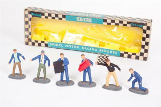 Vintage C1960 " Tri - Ang Scalextric " Officials & Pit Crew Figures " F/300 "