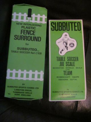 vintage subuteo team sunderland table soccor and fence surround 4