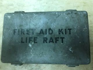Vintage Ww Ii World War 2 Life Raft First Aid Kit - German Contents Untouched