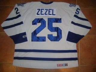 Vintage 25 Peter Zezel Toronto Maple Leafs Off.  Lic.  Ccm Jersey,  Size Men 