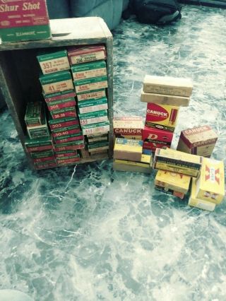Vintage Ammo Boxes,  Remington,  Winchester,  Some Rare And Hard To Find.  42 Total