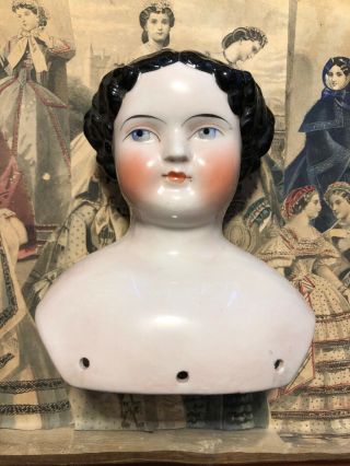 Gorgeous Antique China Doll Head Incised 10 Slight Pink Cast