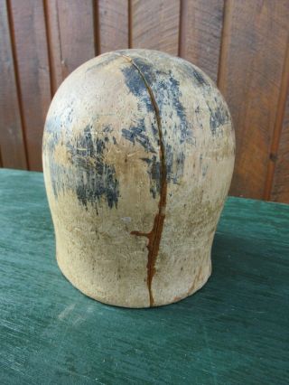 Vintage Hat Mold Stretcher Base Antique Wood Millinery Form 21 " Around 5