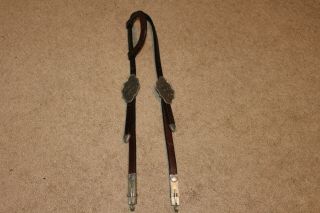 Vintage Circle Y Show Headstall; Used; Bridle,  Saddle,  Silver,  Bit,  Reins,  Markd