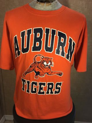 Vintage 90’s Auburn University Tigers Short Sleeve T - Shirt Men’s 2xl Xxl Orange