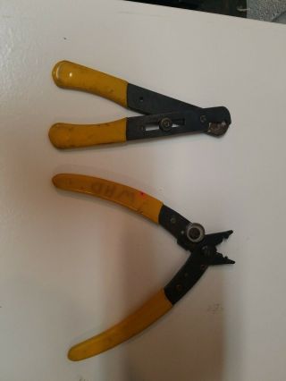 Vintage K.  Miller Tool Co.  Wire Strippers / Cutters pair together. 3