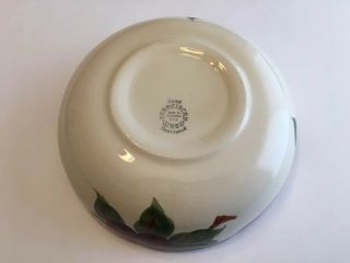 Vintage Franciscan Ware serving bowl Apple Pattern California stamp 8 1/2 inches 3