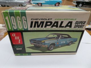 1/25 Amt 1966 Chevrolet Impala Ss Convertible Empty Model Box Kit 6716