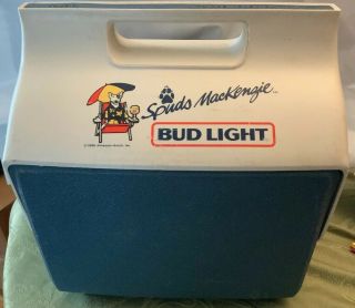 Vtg Spuds Mackenzie Bud Light Cooler Igloo Usa 80 