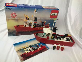 Vintage 1987 Lego 4020 Fire Fighter,  100 Complete Box & Instructions