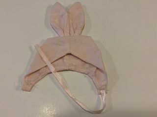 Vintage Doll Bunny Ears Hat For Small Doll Pink Blended Felt G64