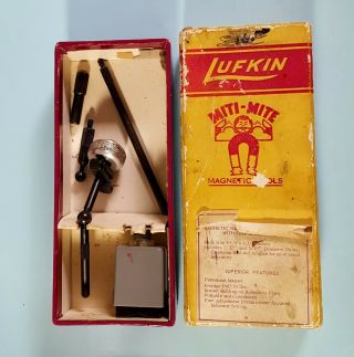 Vintage Lufkin Miti - Mite Magnetic Base Indicator Holder 101