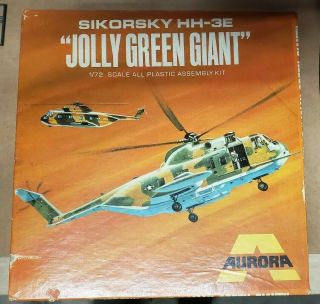Vintage 1969 Aurora Sikorsky Hh - 3e Jolly Green Giant 1/72 Scale 505 - 130 Lrg Box
