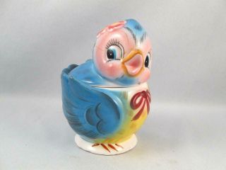 Vintage Lefton Blue Bird Sugar Bowl