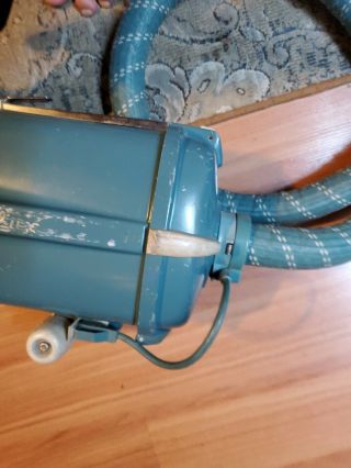 Vintage model L 1970s Blue Retro Canister Vacuum Cleaner 8