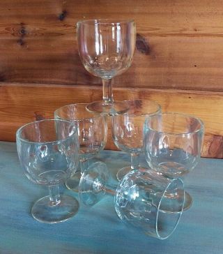 6 Vintage Bartlett Collins 16 Oz Thumbprint Beer Glasses Schooner Goblets