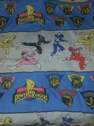 Vintage 1994 Mighty Morphin Power Rangers Twin Mattress Cover No Faded Fabric