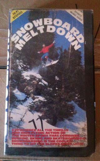 Snowboard Meltdown 1987 Pioneering Vintage Snowboard Video Vhs