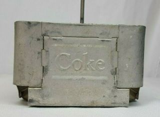 Vintage COCA COLA Coke Aluminum Metal DRINK CARRIER 6 - Pack Bottle Holder 4