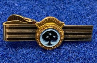 Vtg.  10k Gold National Congress Of Parents And Teachers Past President Tie Clip
