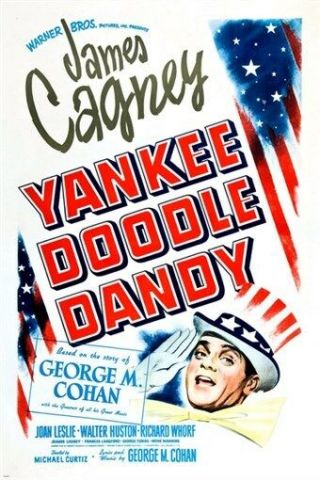 Yankee Doodle Dandy Vintage Movie Poster James Cagney Patriotic Songs 24x36