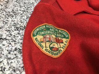 Vintage Official Boy Scouts Red Wool Jacket w/ OA Minsi Lodge 5 Wolf Patches 7