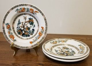 Vintage Syracuse China Indian Tree Pattern 6 1/4 " Dessert Bowls (set Of 3)