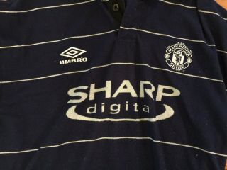 Vintage Umbro Manchester United Football Jersey Sharp Digital Men ' s Large £ 2