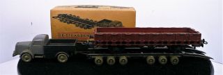 Wiking Ho Scale Truck With Rail Car Transporter - Vintage & Rare Bg - Mm