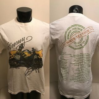 Vtg Jimmy Buffett Domino College Summer 1995 Tour Shirt Mens Large Made In Usa