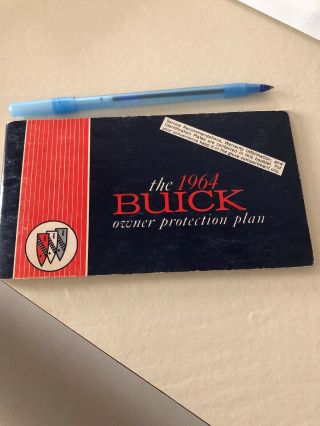 Vintage 1964 Buick Owner Protection Plan Booklet Riviera