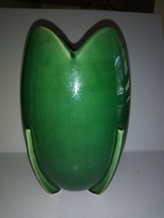 Vintage Nelson Mccoy Art Deco 1940s 7 " Tall Green Tulip Blub Planter