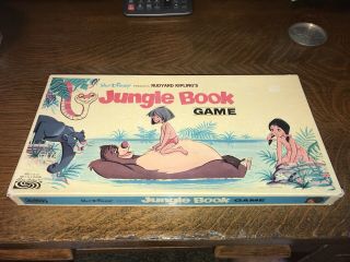 Vintage 1966 Disney The Jungle Book Parker Brothers Board Game - Complete
