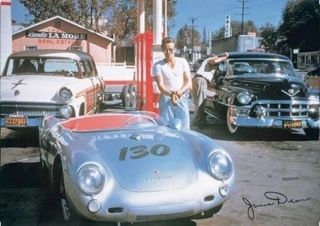 James Dean Gas Station Signed Poster - Rare 24x36 Print