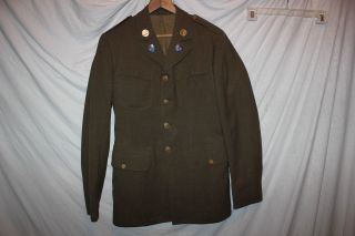 Vintage Ww2 Us Army Military Uniform Jacket Coat J3