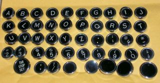 Set 48 Vtg Remington Typewriter Keys