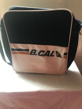 Vintage British Caledonian Airways Flight Airline Travel Shoulder Bag