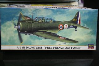 1/72 Hasegawa A - 24 Dauntless French Air Force Detail Model Rare Vintage