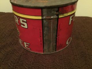 Vintage Tin Folgers Coffee Can 1 lb collectible 3