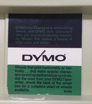 Vintage DYMO 1550 Label Maker 3 Embossing Wheels Organize No Tape 3