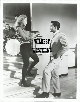 Elvis Presley Vintage Photo Viva Las Vegas Ann - Margret Rare Sexy Drum