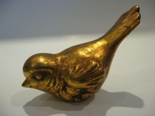 Vintage Howard Pierce Studio Art Pottery Gold Sparrow Bird Figurine California