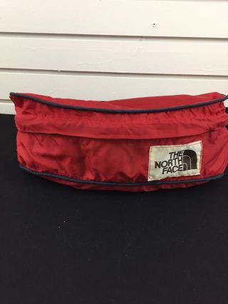 Vintage The North Face Red Fanny Pack Belly Bag Old Brown Logo