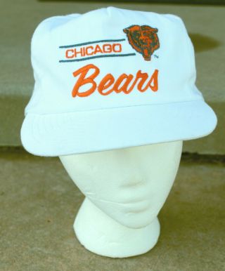 Vtg 80s 90s Script Chicago Bears Snap Back Ball Cap One Size Annco Hat