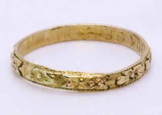 Vintage Uncas 10K Yellow Gold Filled Baby Child ' s Flower Floral Ring Band less 1 2